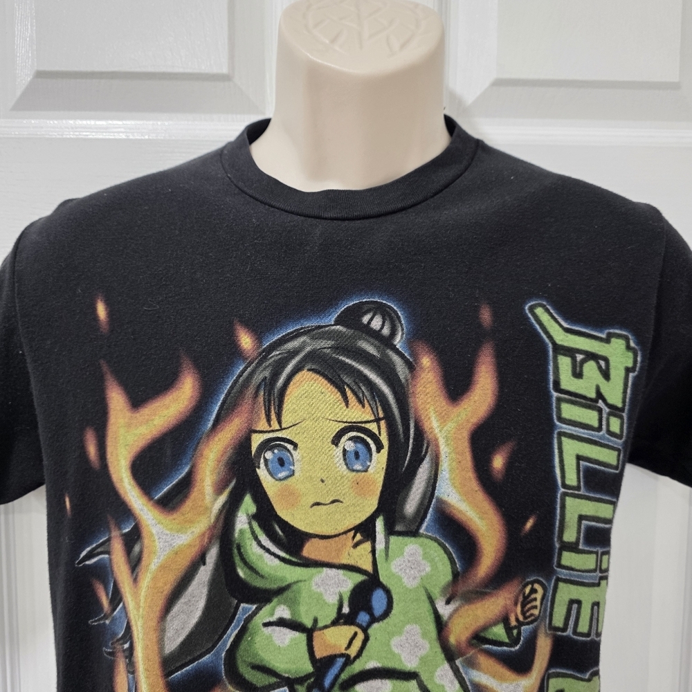 Billie Eilish Anime Flames Graphic TShirt Size S - Picture 4 of 11